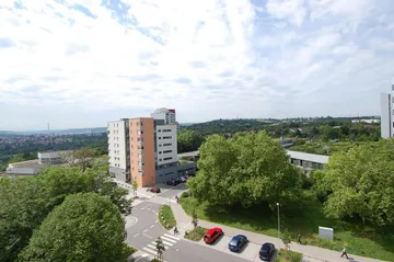 Fernblick zum Einkaufszentrum