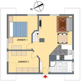 2-D Grundriss Dachgeschoss