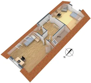 3-D Grundriss Dachgeschoss