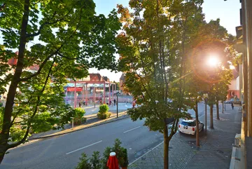 Blick zum Wilhelm-Geiger-Platz