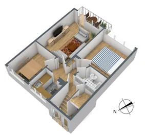 3-D Grundriss Obergeschoss