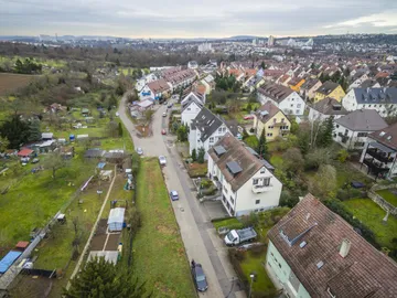 Hausansicht West aus der Luft