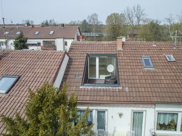 Luftbild: 6 m² Dachterrasse