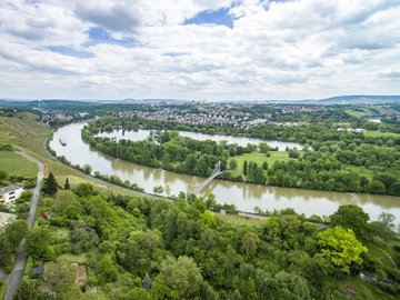 Luftbild: Neckar & Max-Eyth-See