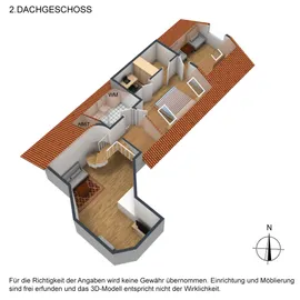 3-D Grundriss DG 2