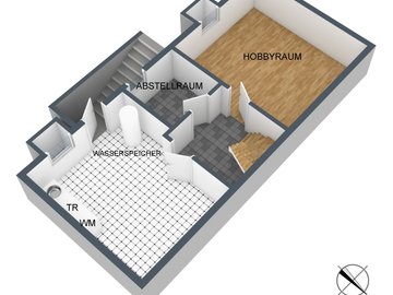 3-D Grundriss Untergeschoss