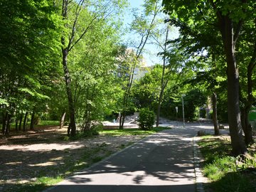 idyllischer Park gegenüber