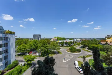 Blick zum Einkaufszentrum