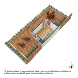 3-D Grundriss, Terrasse