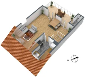 3-D Grundriss Dachgeschoss