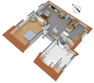 3-D Grundriss Dachgeschoss