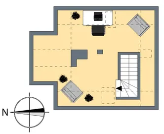 2-D Grundriss Dach-Studio