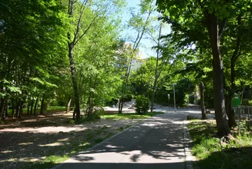 idyllischer Park gegenüber