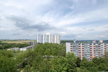 Fernsicht vom Eingangsbalkon