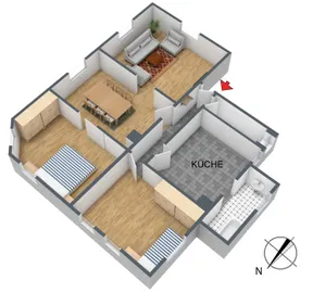 3-D Grundriss 2-OG