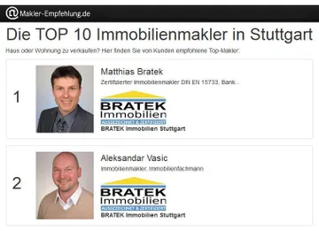 Makler-Empfehlung TOP 10