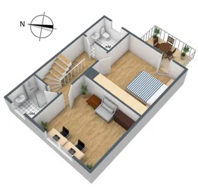 3-D Grundriss Obergeschoss