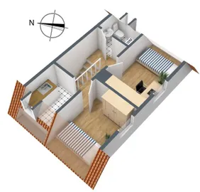 3-D Grundriss Dachgeschoss