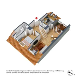 3-D Grundriss, DG 1