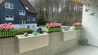 schöner Loggia mit Markise
