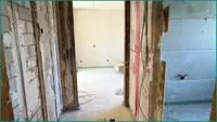 Wohnungsflur im Erdgeschoss-Rohbau