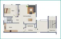 Wohnung im 2. Obergeschoss hinten links