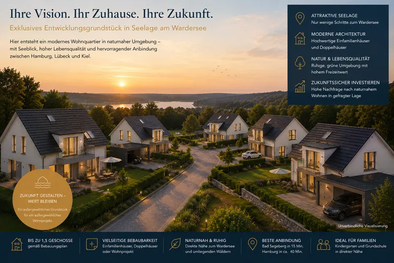 Wohnbaugrundst&uuml;ck f&uuml;r 5 &ndash; 7 Einheiten nahe Wardersee