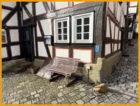 Sitzplatz vor dem Haus