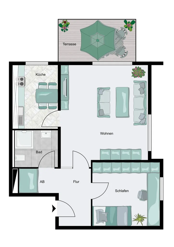 Wohnung zur Miete in Emsdetten Souterrainwohnung mit Terrasse und Garten! - Foto 4