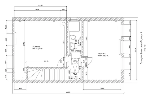 Grundriss Obergeschoss