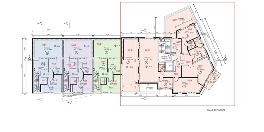 Aufteilungsplan 3. OG Penthousewohnung