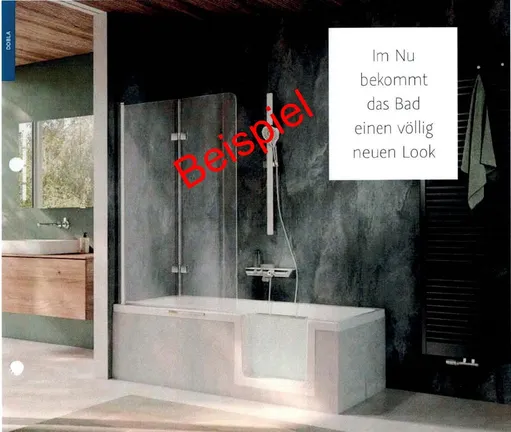 Musterbeispiel - Duschbadewanne zugeschnitten 