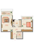Grundriss 2-Zimmer-Wohnung
