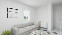 Visualisierung Wohnraum im Untergeschoss