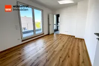 Schlafzimmer mit Blick ins Bad en Suite