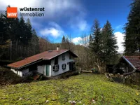 Ansicht Haus und Schuppen