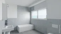 Visualisierung Badezimmer im Obergeschoss