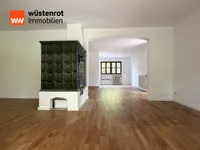 Wohn- und Esszimmer mit Kaminofen