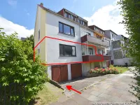 Rückwärtige Ansicht mit Kennzeichnung