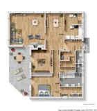 Harmonisch aufgeteiltes Erdgeschoss