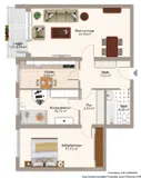 Grundriss der Wohnung