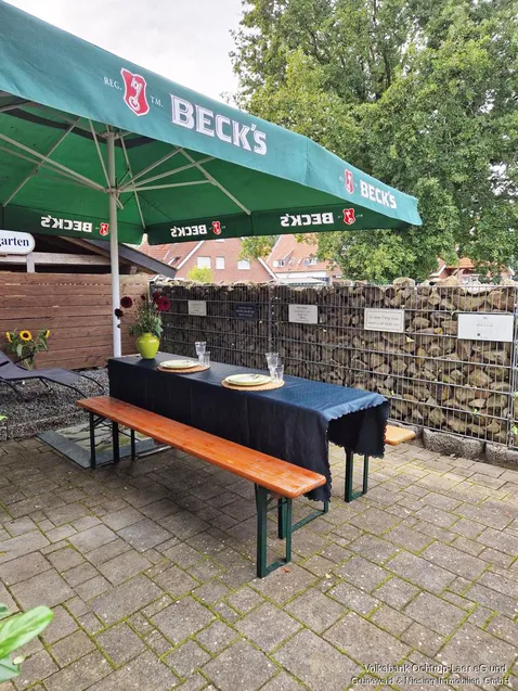 gemütliche Biergartensitzecke