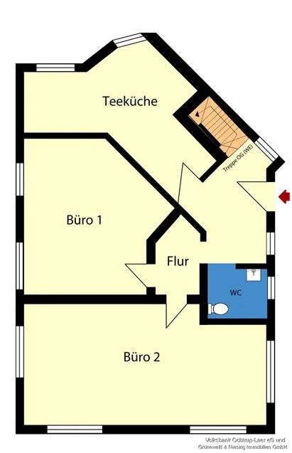 Grundriss Bürofläche