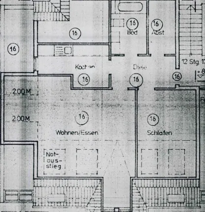 Grundrissskizze WE16