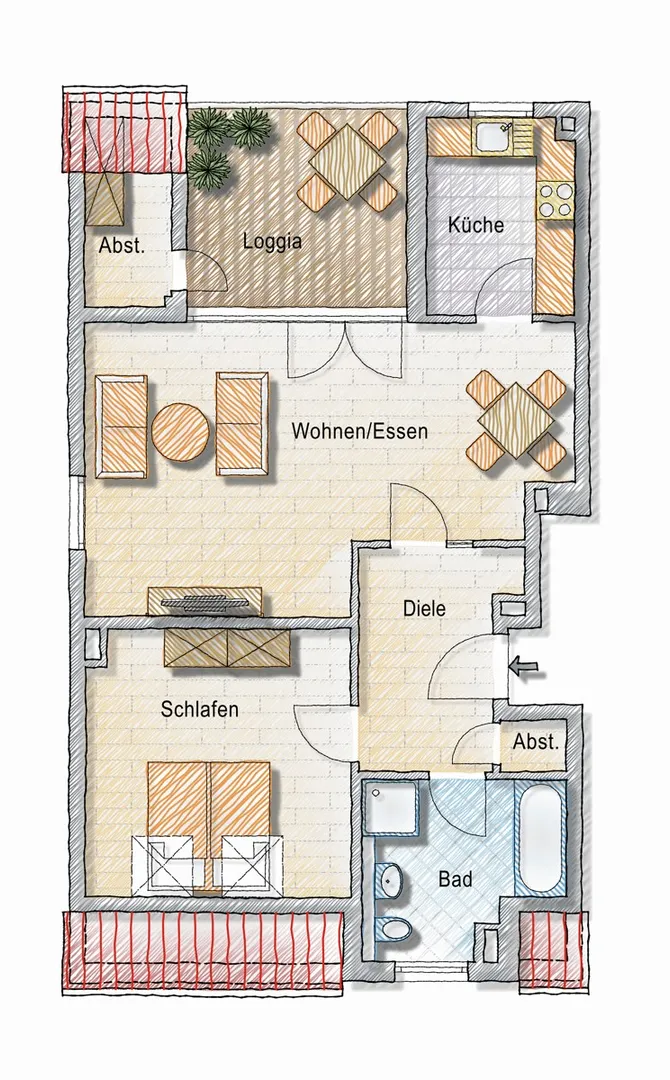 MODERN WOHNEN MIT AUFZUG !!! Großzügige 2-Zi.-Dachgeschosswohnung für Anspruchsvolle - Foto 5