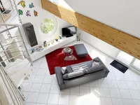Blick in das Wohnzimmer