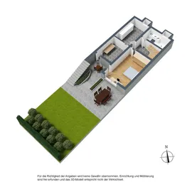 3D-Grundriss, Gartengeschoss