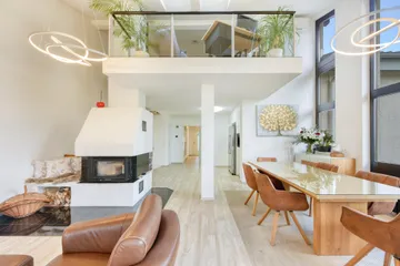 Wohnen, Kamin, Galerie