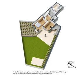 3D-Grundriss, Gartengeschoss