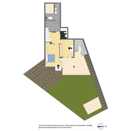 2D-Grundriss, Gartengeschoss